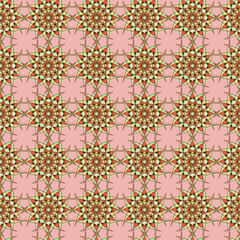 Seamless ornament in muted colors