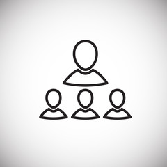 Team leader thin line on white background icon