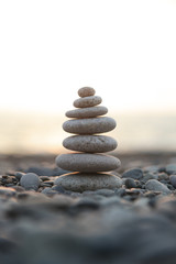 The Zen stones on the beach