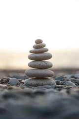 Foto op Plexiglas The Zen stones on the beach © Gevorg
