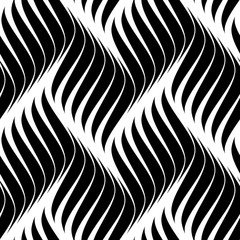 Fototapeta na wymiar Vector seamless texture. Modern geometric background. Repeating pattern with wavy lines.