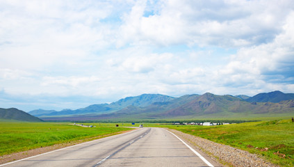 Road in Tuva, Siberia