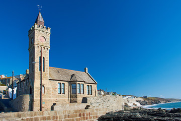 Fototapeta na wymiar church St Bartholomew of Porthleven, South Cornwall, England