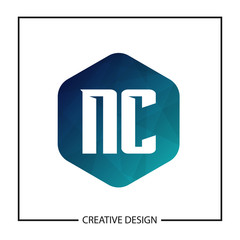 Initial NC Letter Logo Template Design