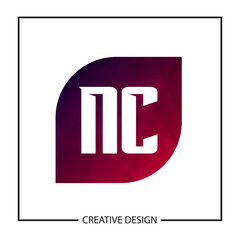 Initial NC Letter Logo Template Design