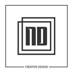 Initial ND Letter Logo Template Design
