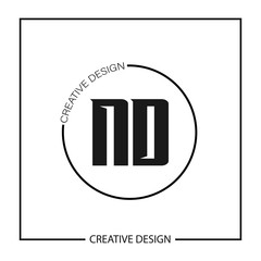 Initial ND Letter Logo Template Design