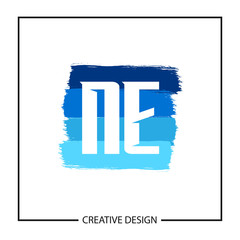Initial NE Letter Logo Template Design