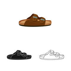Isolated object of shoe and footwear symbol. Set of shoe and foot vector icon for stock.