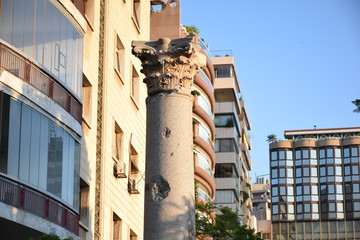 Roman Column with Corinthian Capital, Beirut, Lebanon