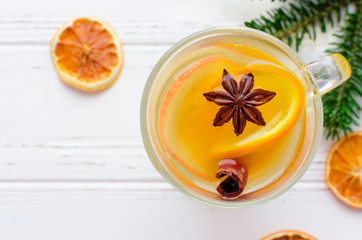 Mulled wine with orange