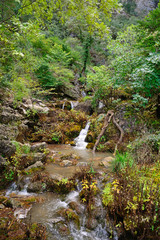 Natural place of the birth of the Mundo River, Albacete, Spain.