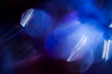 Spots of blue and violet light