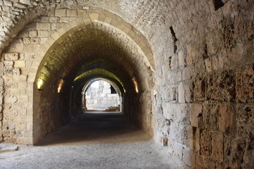 Fototapeta na wymiar Gothic Arch Corridor, Byblos, Lebanon