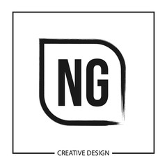 Initial NG Letter Logo Template Design