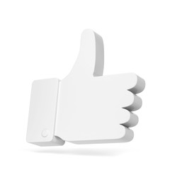 Like thumb up social network symbol