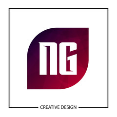 Initial NG Letter Logo Template Design