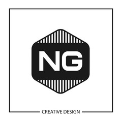 Initial NG Letter Logo Template Design