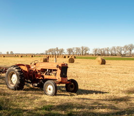 old tractor in the field