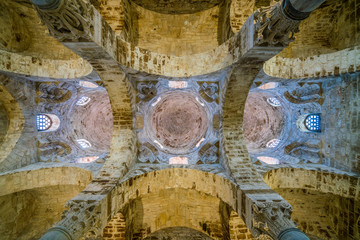 Interior sight in the Church of San Cataldo in Palermo. Sicily, Italy.