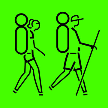 hikers vector icon