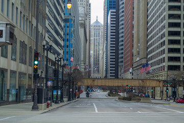 Fototapeta na wymiar Chicago Blue line View 
