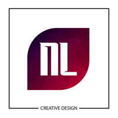 Initial NL Letter Logo Template Design