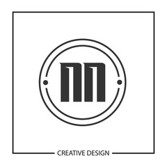 Initial NN Letter Logo Template Design