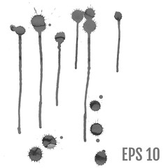 Paint splat set. Paint splashes set for design use. Abstract vector illustration.