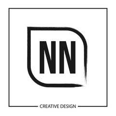 Initial NN Letter Logo Template Design