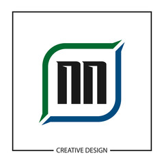 Initial NN Letter Logo Template Design