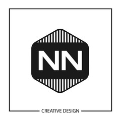 Initial NN Letter Logo Template Design