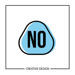 Initial NO Letter Logo Template Design