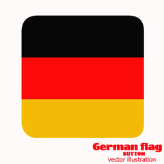 Button with flag of Germany. Vector.