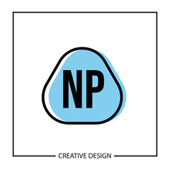 Initial NP Letter Logo Template Design