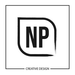 Initial NP Letter Logo Template Design