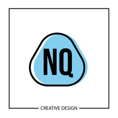 Initial NQ Letter Logo Template Design