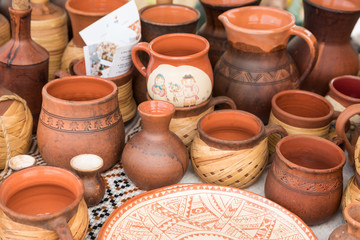 Various ceramic souvenirs.