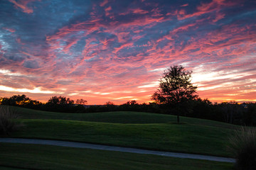 Dramatic Sunset after the Rain Austin Texas