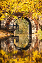 Sunny autumnal day at Lietzensee Park, locality of Charlottenburg, in Berlin, Germany.  © Dante