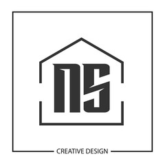 Initial NS Letter Logo Template Design