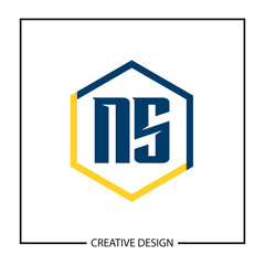 Initial NS Letter Logo Template Design
