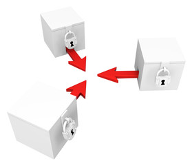 Arrow Red Boxes Locked