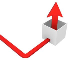 Arrow Red Box Invade