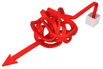 Arrow Red Tangled Box