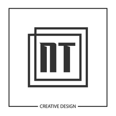 Initial NT Letter Logo Template Design