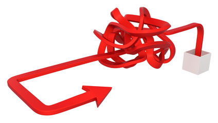 Arrow Red Tangled Return Box