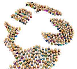 Cartoon Crowd Figure, Hamburger