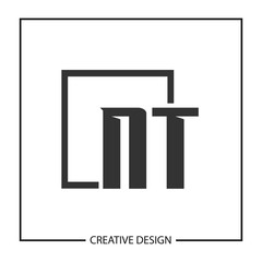 Initial NT Letter Logo Template Design