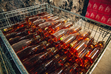 champagne in the cellar Normandy